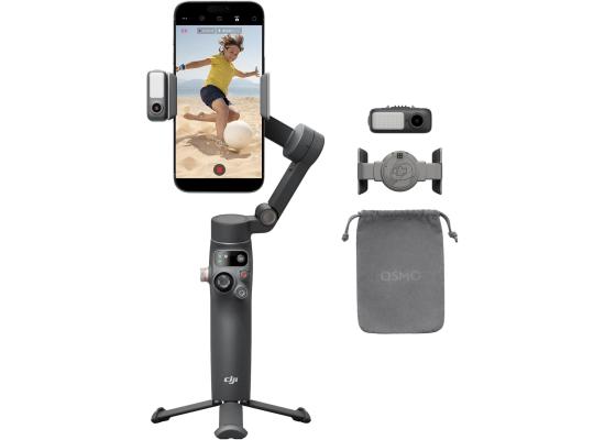 DJI Osmo Mobile 7P Gimbal Stabilizer for iPhone, Android, Native Tracking, Lighting, 3-Axis Phone Gimbal, Quick Launch, One-Tap Edit, Built-in Extension Rod & Tripod, 10hrs Use, Phone Charging - Gray